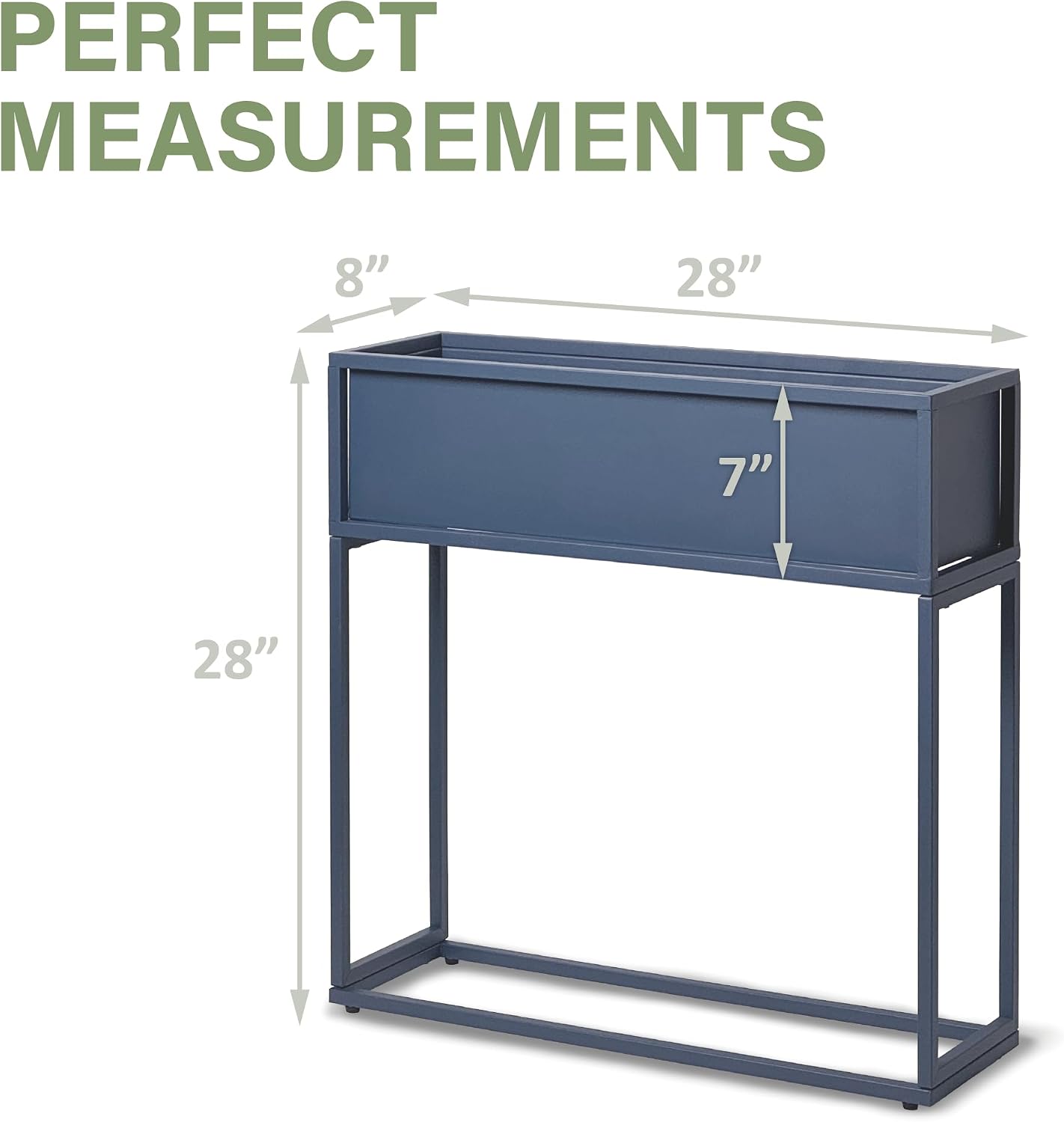 Cocoyard Metal Elevated Planter Box - 28" Raised Garden Bed with Legs for Indoor and Outdoor - Tall Rectangle Planter with Felt Liner