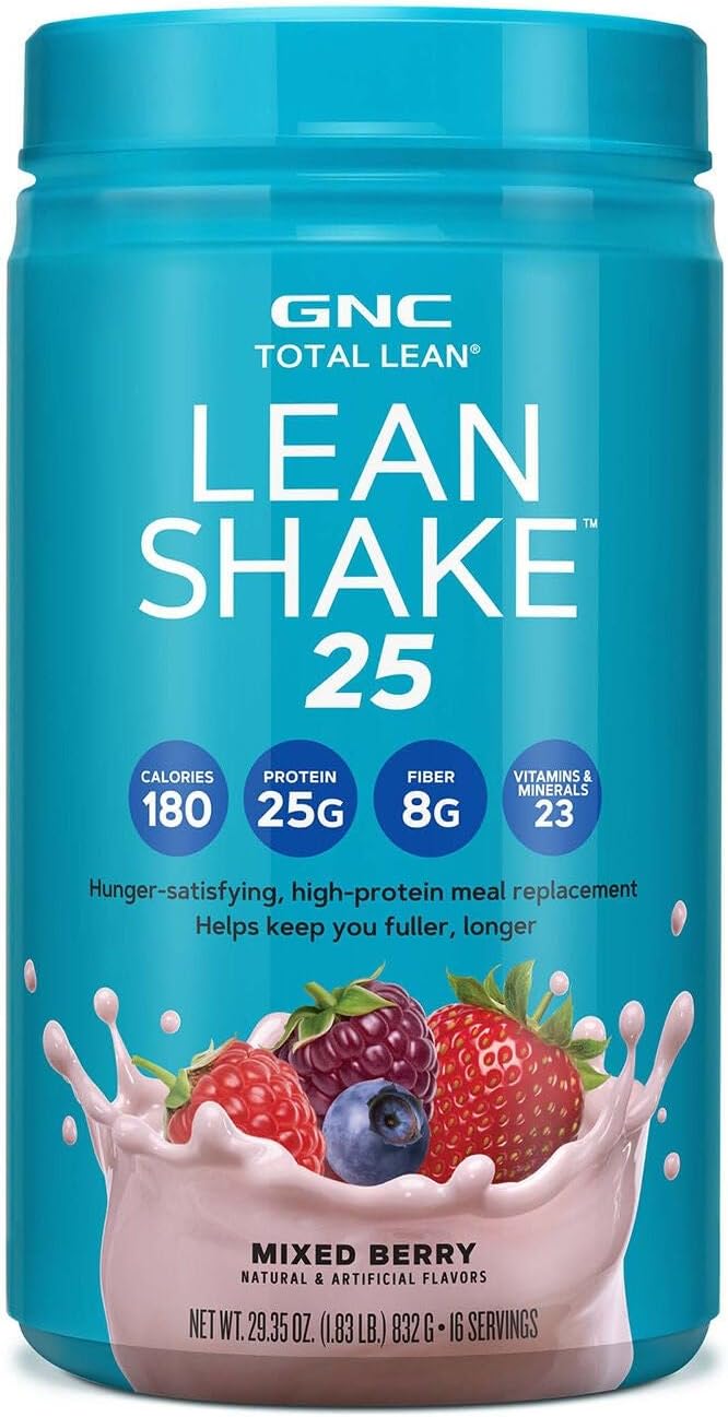 GNC Lean Shake 25 Protein Shake, Clinically Proven Weight Management, Meal Replacement, 25g Protein with Zero Added Sugar, Ready to Drink, Vanilla Bean, Pack of 12