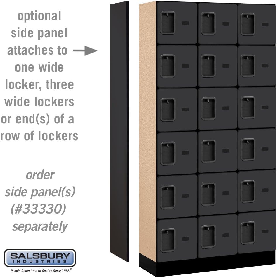 Salsbury Industries 36365MAH Six Tier Box Style Designer Wood Locker, 6' 3" x 15", Mahogany