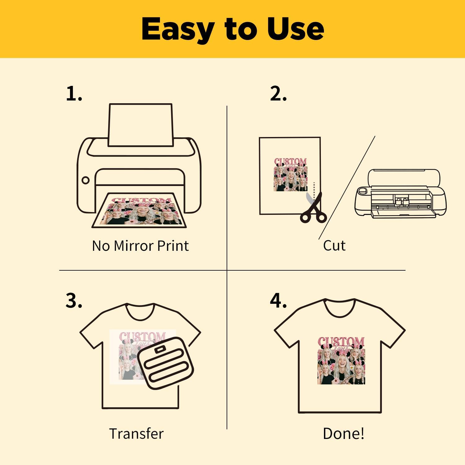 TransOurDream Heat Transfer Paper for T Shirts (20 Sheets