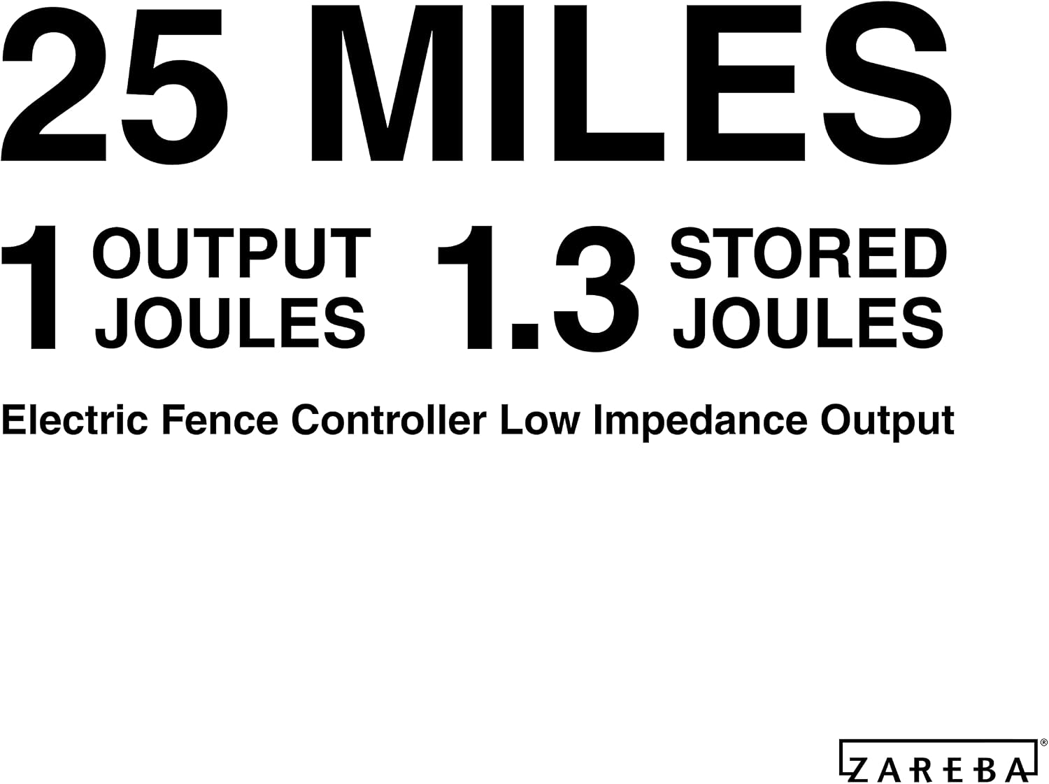 Zareba 25 Mile AC Powered Low Impedance Electric Fence Charger - Plug In Fence Charger - Contain Bulls, Cattle, Dogs, Exotics, Horses & More - Keep Predators Out - EAC25M-Z
