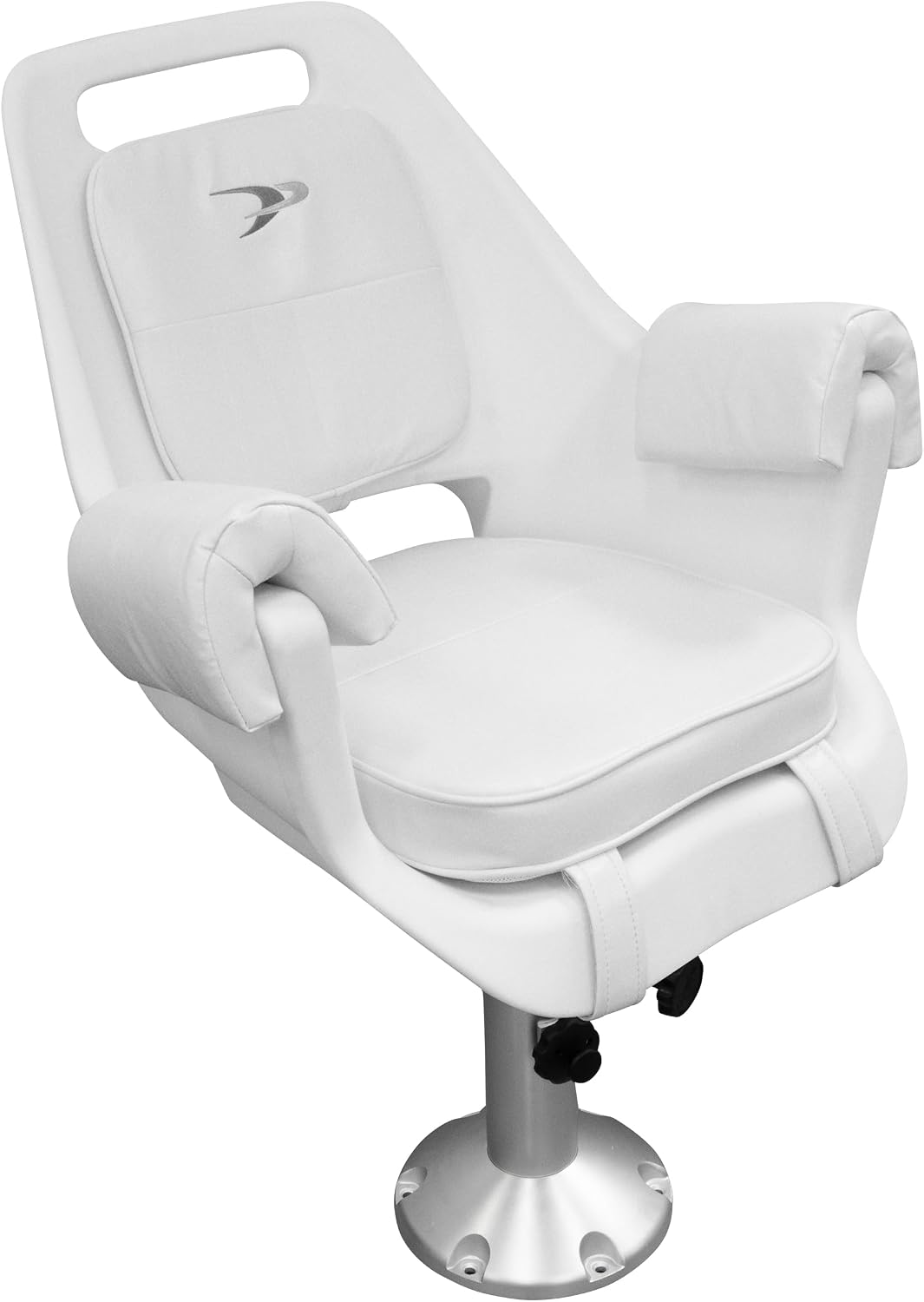 Wise 8WD007-7-710 Deluxe Pilot Chair with Cushions, Mounting Plate, Adjustable Height Pedestal and Seat Mount | Adjusts 12 to 18 in tall