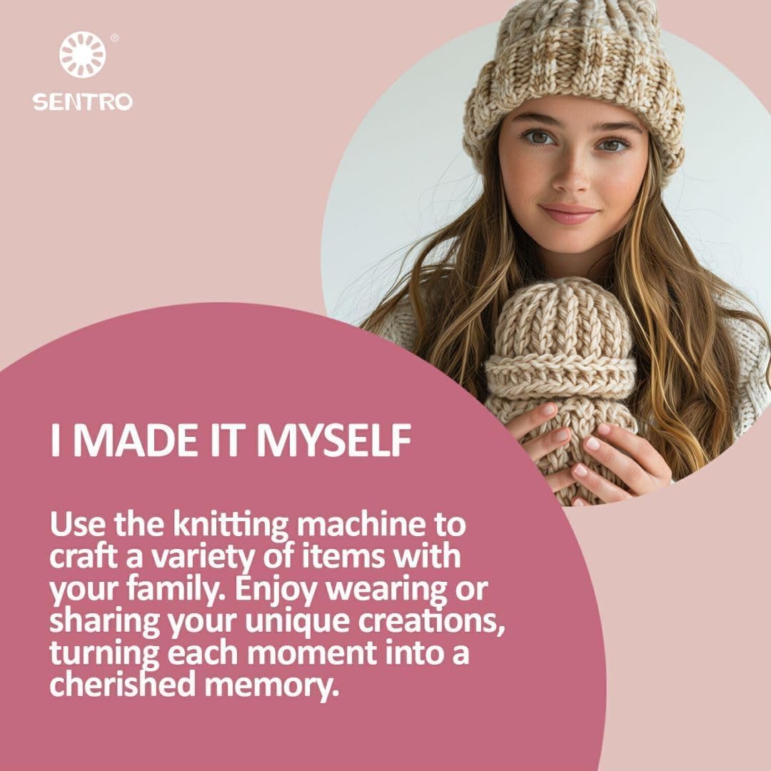 SENTRO 40 Needles Knitting Machine, All-in-One Knitting Loom Machine