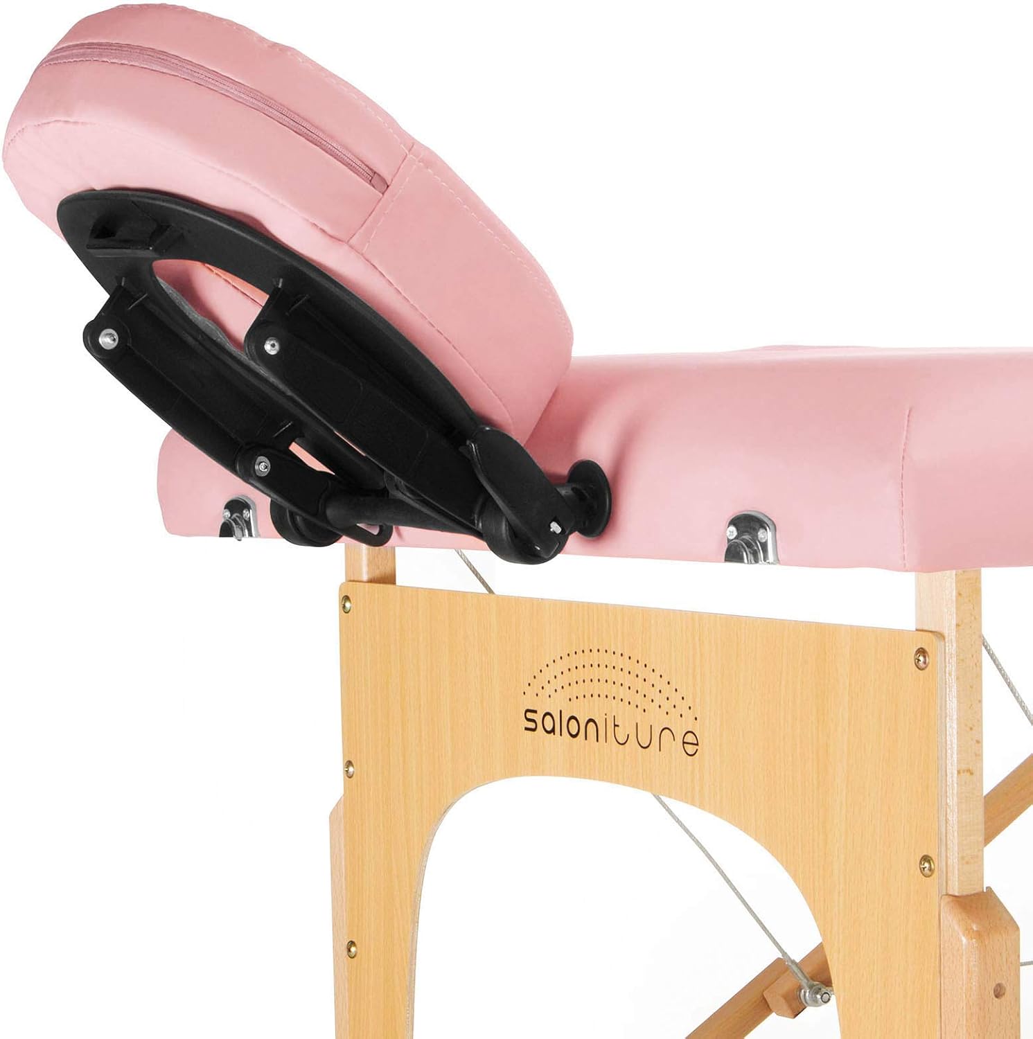 Saloniture Professional Portable Folding Massage Table with Carrying Case - Black