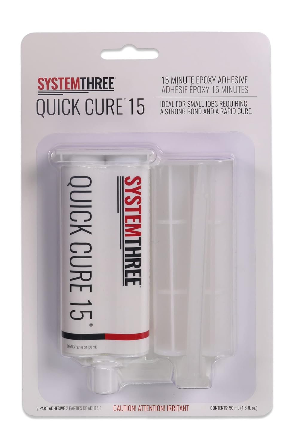 System Three Quick Cure 15 Epoxy Adhesive, 1 Pt Bottle Kit, Amber