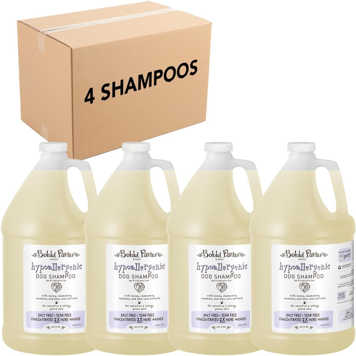 Bobbi Panter Soothing Dog Shampoo Tea Tree, Lavender, Cucumber & Oat Protein – Natural Formula for Sensitive Skin & Irritation Relief, Tear-Free, 30:1 Concentrate, Made in USA, 14 oz