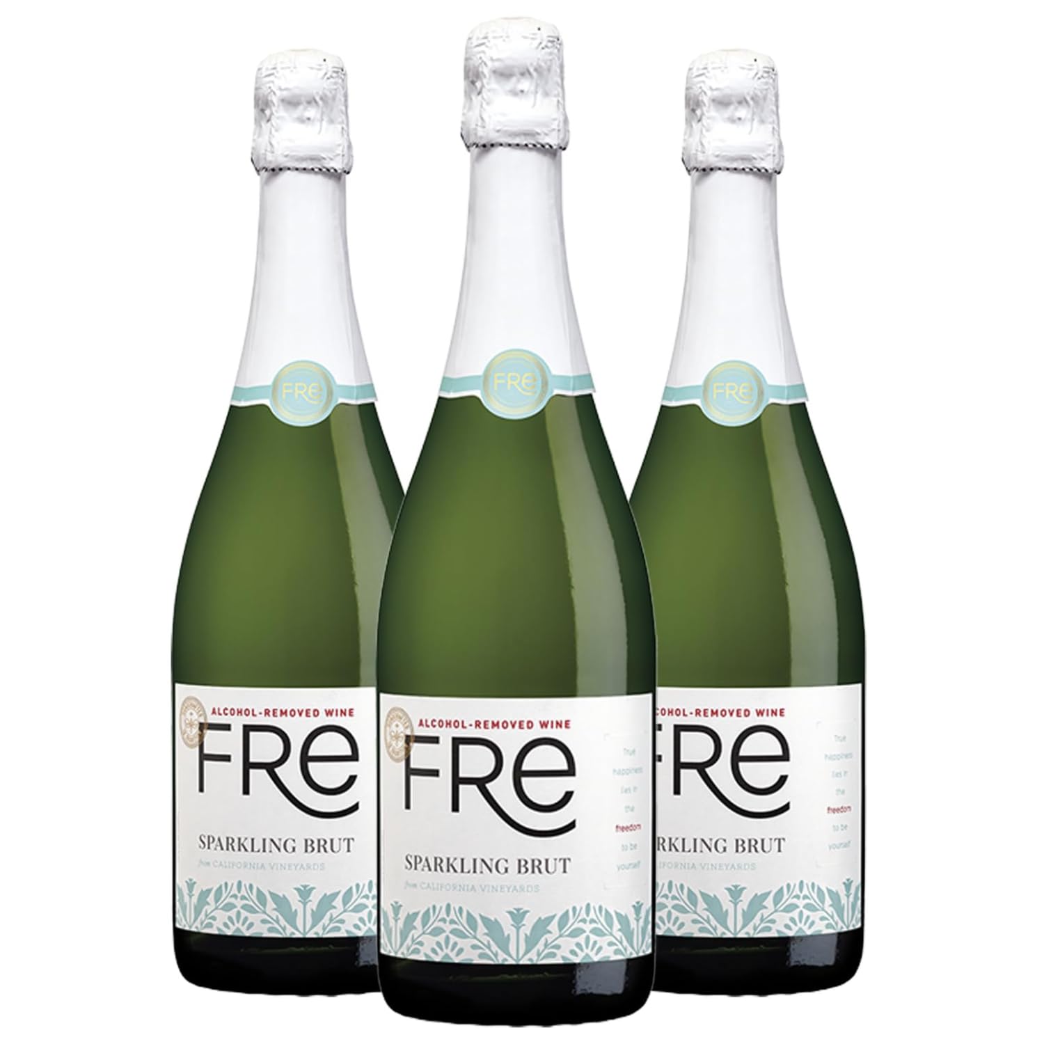 Sutter Home Fre Sparkling Brut from California Vineyards - Bubbles of Green Apple and Ripe Pear Aromas with a Dry Refreshing Finish