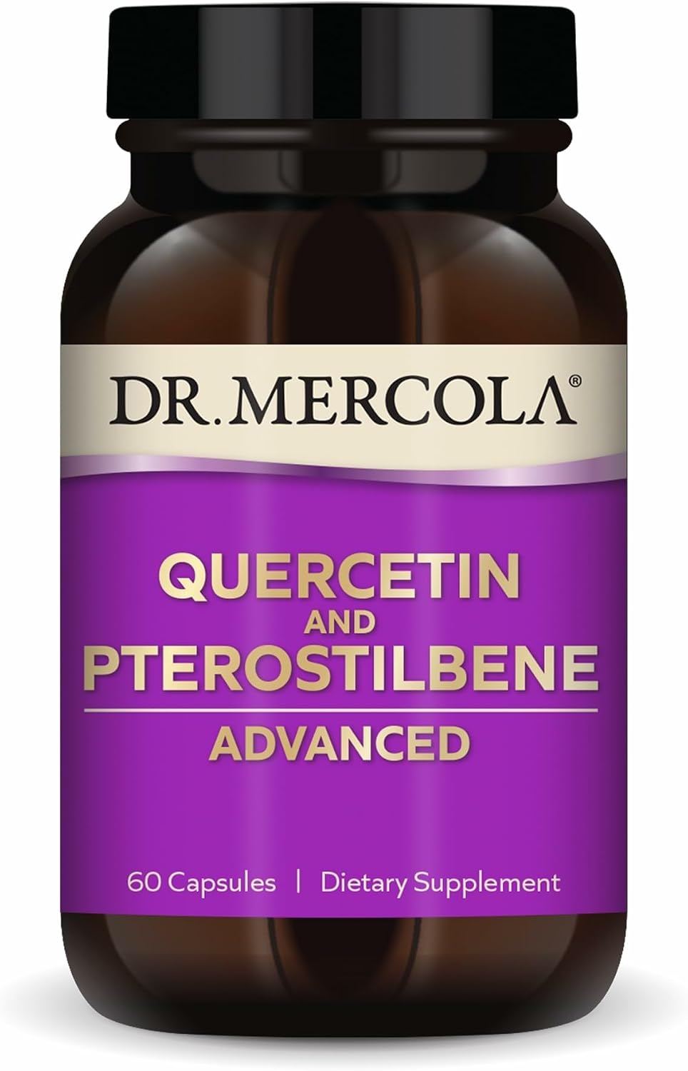 Dr. Mercola Quercetin & Pterostilbene Advanced - Supports Respiratory & Immune Health - 500 mg Quercetin - High-Bioavailability Formula - Non-GMO