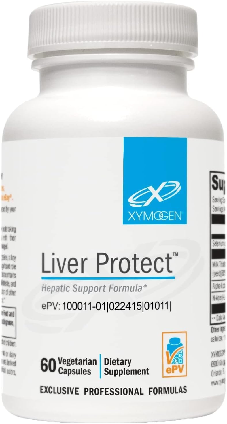 XYMOGEN Liver Protect - Liver Health & Antioxidant Support Supplement* - Milk Thistle, Alpha-Lipoic Acid, NAC & Selenium - Gluten-Free & Vegetarian - 120 Capsules