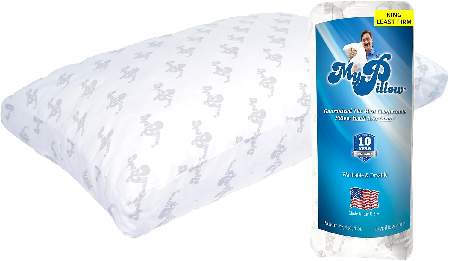 MyPillow Bedding Bed Pillows for Sleeping King Size, Gusseted for Back, Stomach or Side Sleepers - My Pillow Premium Pillow [King, Medium]
