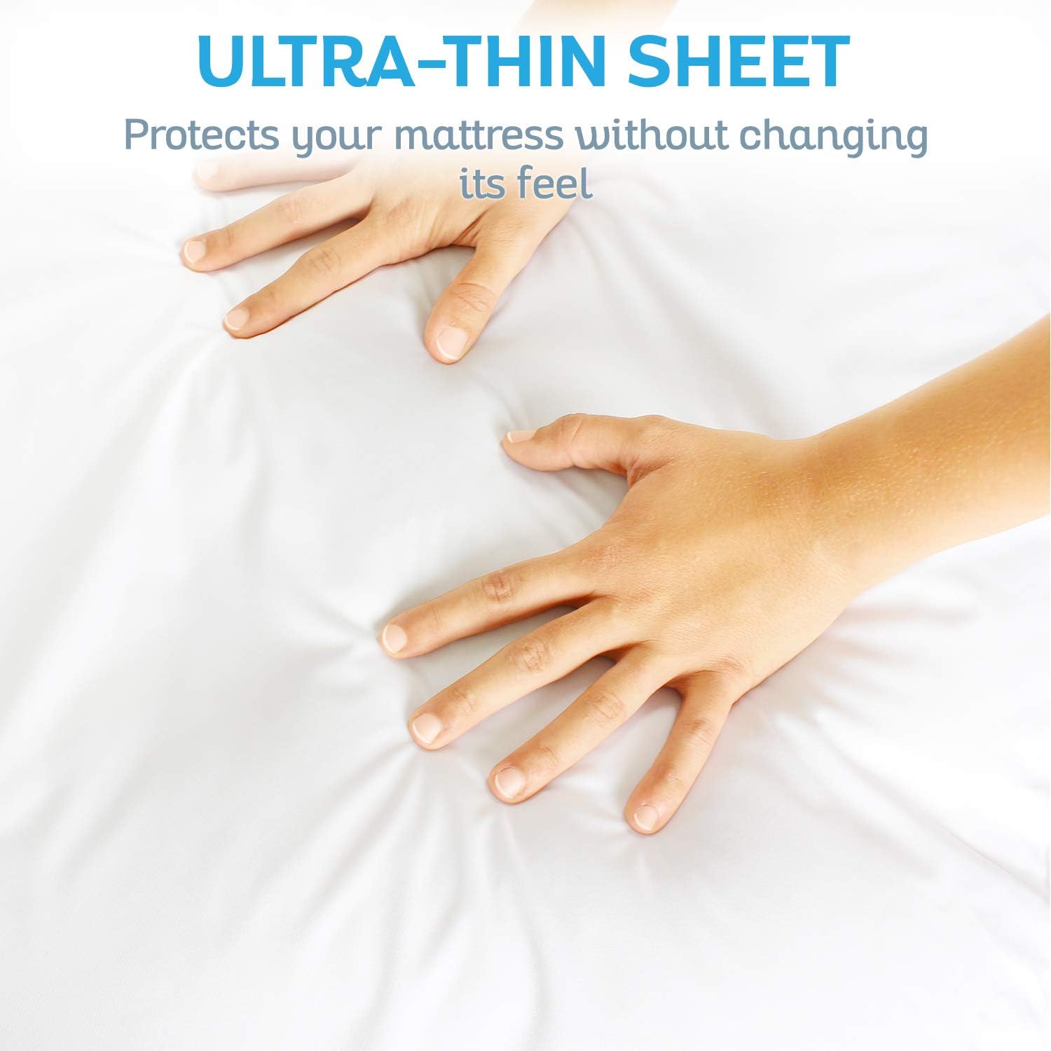 Sures Waterproof Mattress Protector - California King Size Bedsheet | Fitted Machine Washable Bed Sheet - Vinyl Free Bedwetting Cover Pad - for Kids, Adult, Elderly