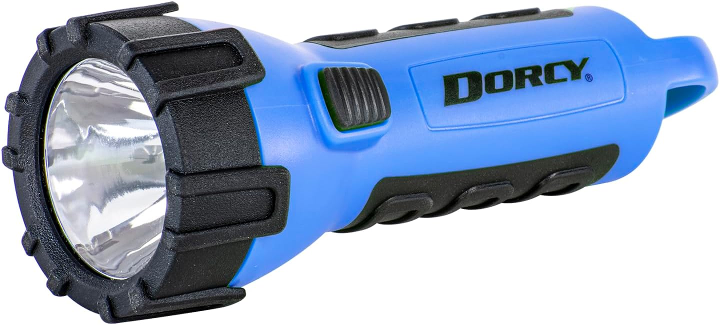 Dorcy 55 Lumen Floating Water Resistant LED Flashlight with Carabineer Clip, Purple (41-2508)