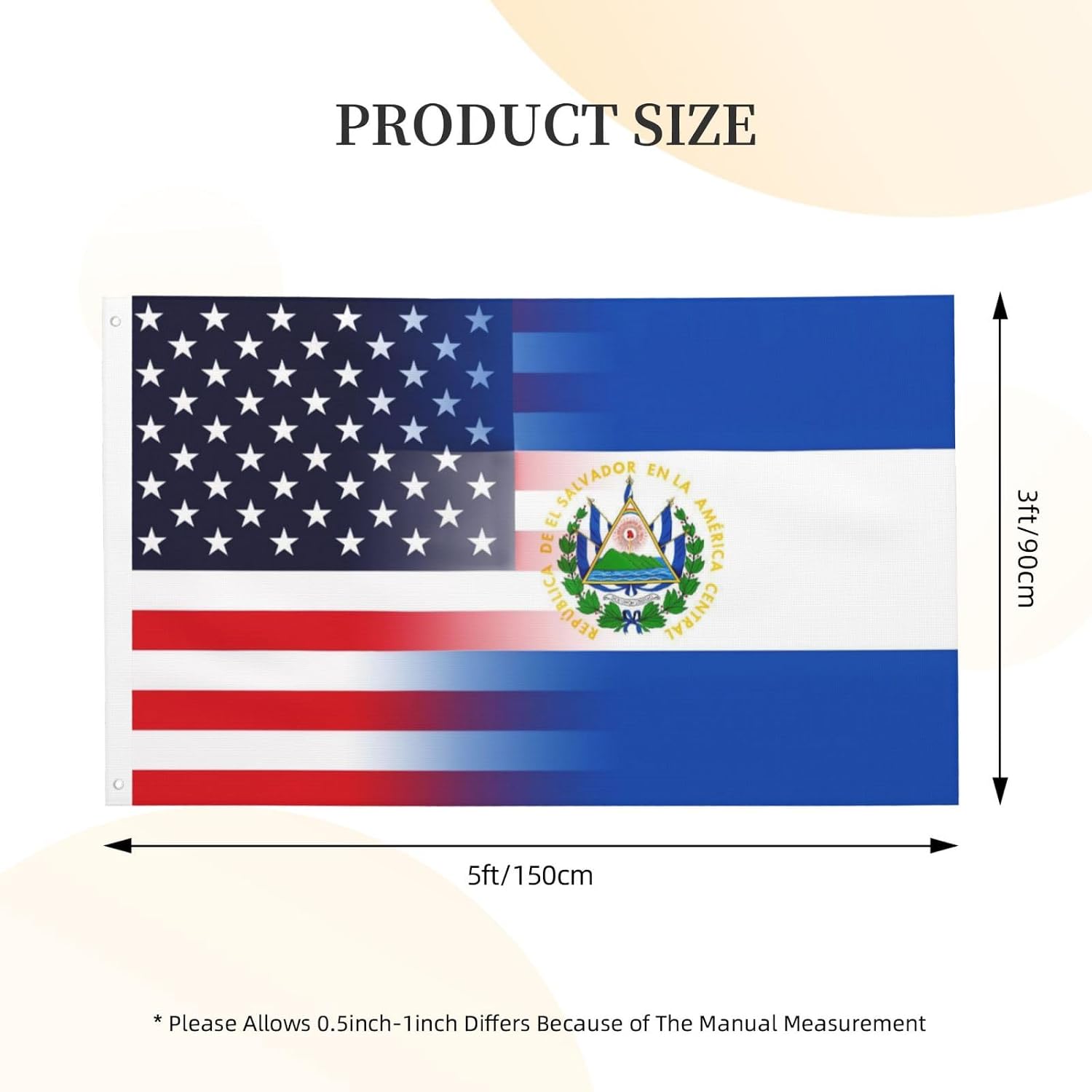 Nicaragua Nicaraguan And American Flag America USA 3x5 Ft Indoor Outdoor Decor Banner National Flags for Garden Yard Car Outside Decoration