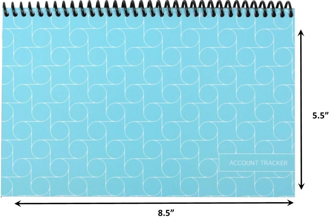 The Superior Register - Simple Account Tracker - Big Checkbook Register & Financial Ledger - Debit Card Register - Bank Register - 1 Pack, Teal, Wide Edition