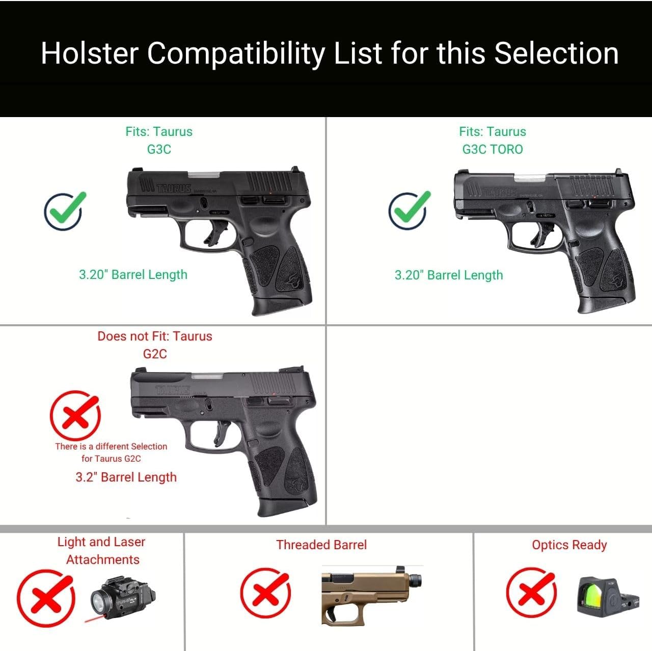 Base IWB Concealed Carry Holster Veteran Owned Made in USA - Fits