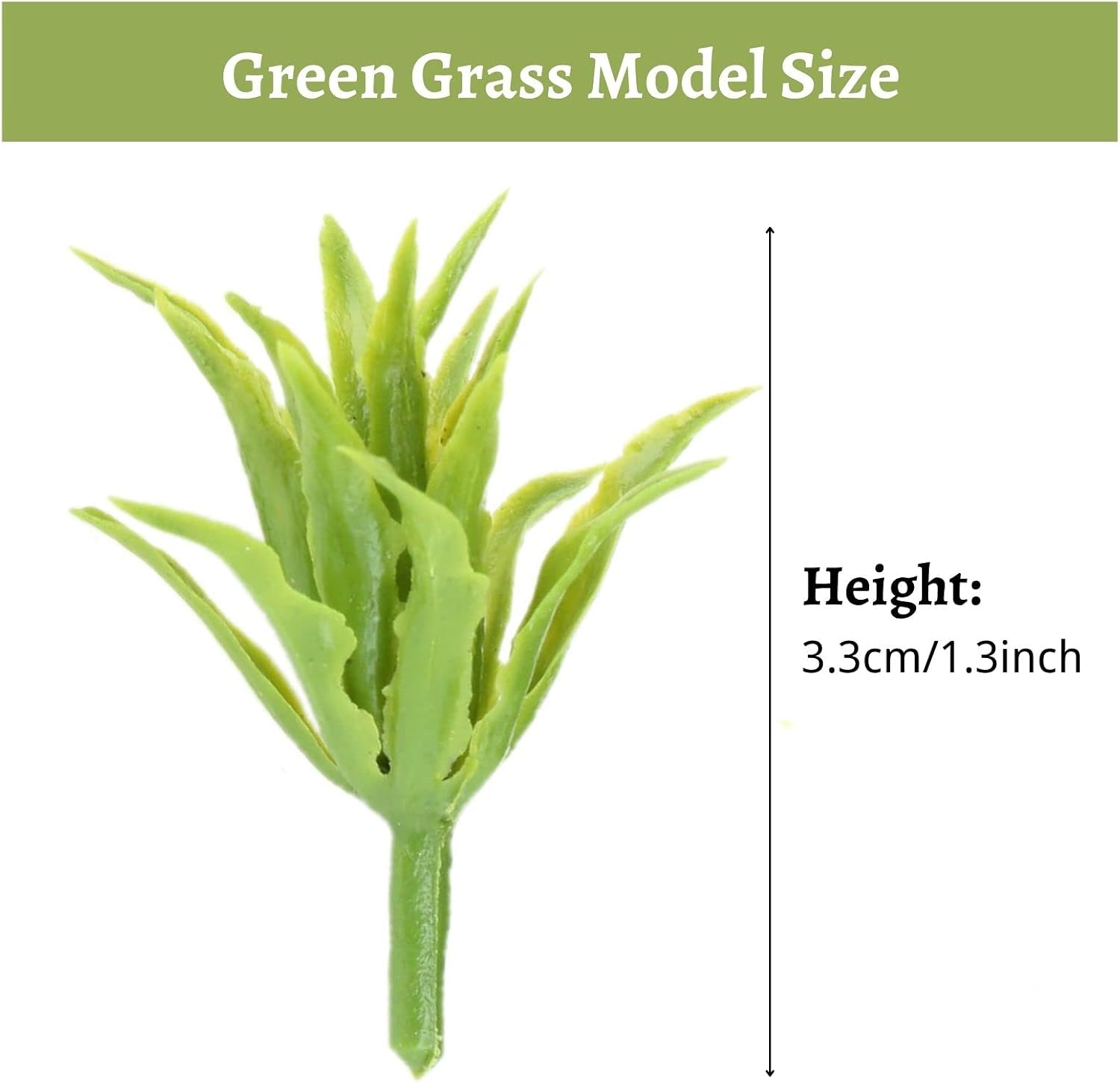 Yetaha 50pcs Green Shrubs Bush Model, Aritificial Plants, Railway Wargame Park Diorama Scenery HO 3.5cm