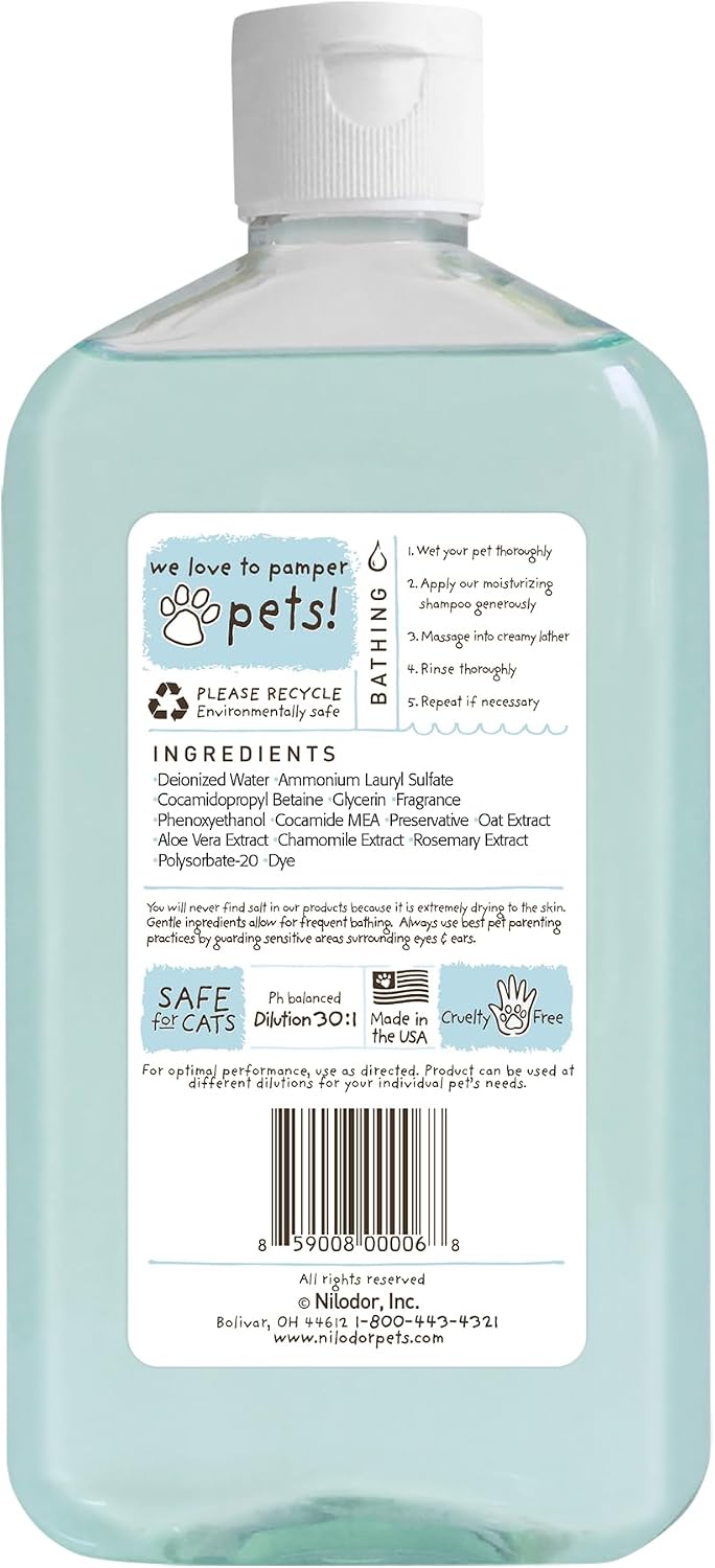 Bobbi Panter Soothing Dog Shampoo Tea Tree, Lavender, Cucumber & Oat Protein – Natural Formula for Sensitive Skin & Irritation Relief, Tear-Free, 30:1 Concentrate, Made in USA, 14 oz