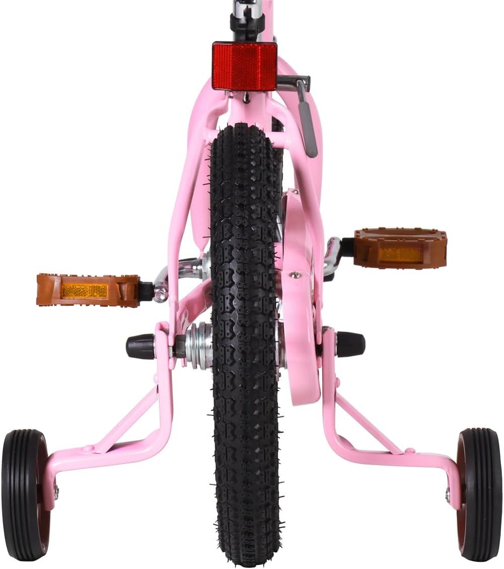 JOYSTAR 12-16" Vintage Kids Bike Ages 2-7Y, Training Wheels/Basket