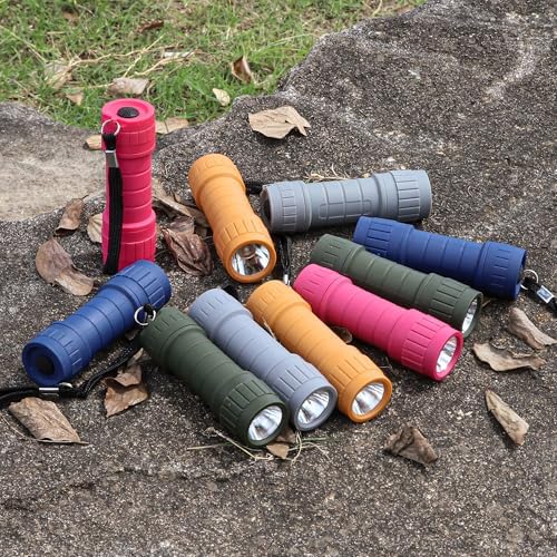 10-Pack Mini LED Flashlight Set | Super Bright Small Flashlights, 30 AAA Batteries are Pre-Installed, Ideal for Teaching, Camping and Emergency