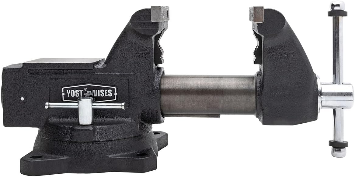 Yost Vises LV-4 Homeowner's Vise | 4.5 Inch Jaw Width with a 3 Inch Jaw Opening Home Vise | Secure Grip with Swivel Base | Blue