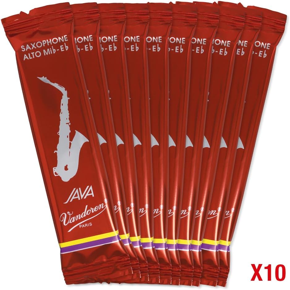 Vandoren SR262R Alto Sax JAVA Red Reeds Strength 2; Box of 10