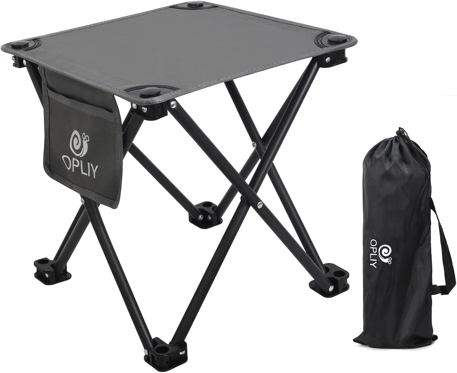 Opliy Camping Stool, Folding Small Chair Portable Camp Stool for Camping Fishing Hiking Gardening and Beach, Camping Seat with Carry Bag (Blue-Leaf)