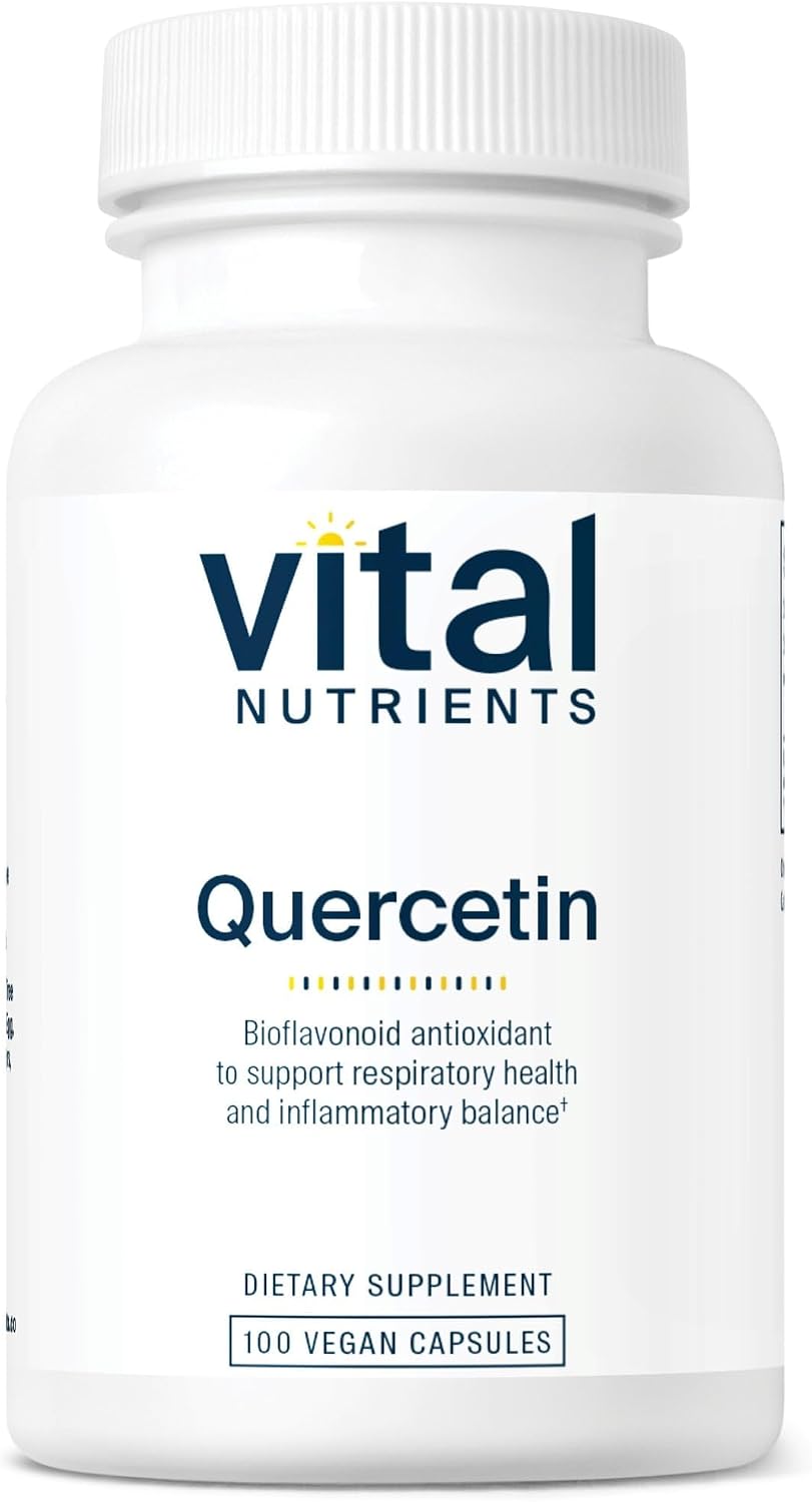 Vital Nutrients Quercetin - Vegan Quercetin Supplement with Bioflavonoids for Sinus, Respiratory, Heart, & Immune Function Support - Gluten, Dairy, Soy Free - 500mg - 100 Capsules