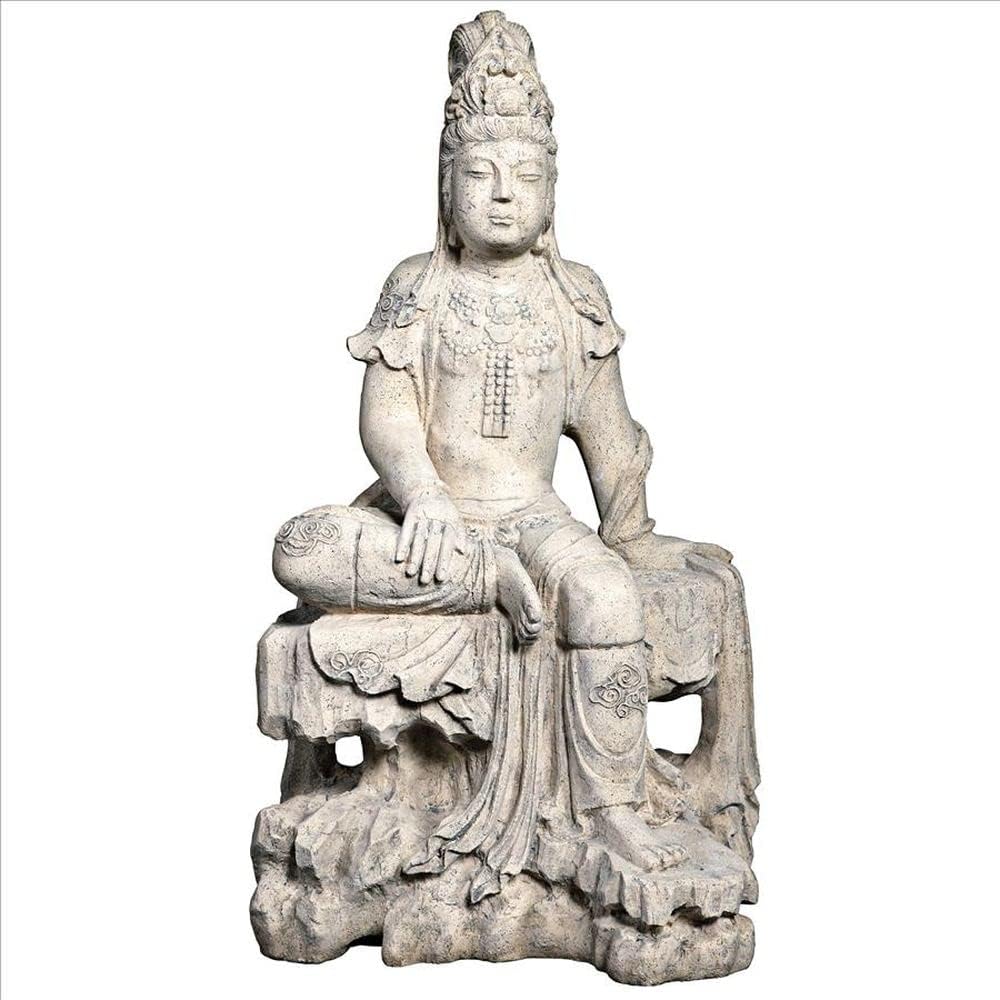 Design Toscano Neolithic Style Gaia Earth Mother Woman Indoor/Outdoor Garden Statue, 40 inches tall, Cast Stone Resin, Rough Stone Finish