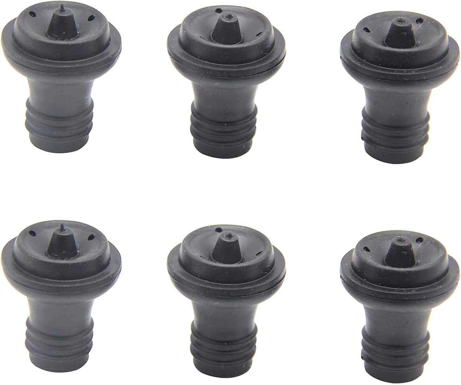 Wine Saver Vacuum Stoppers - Set of 6 Rubber Stoppers for Wine Preservation