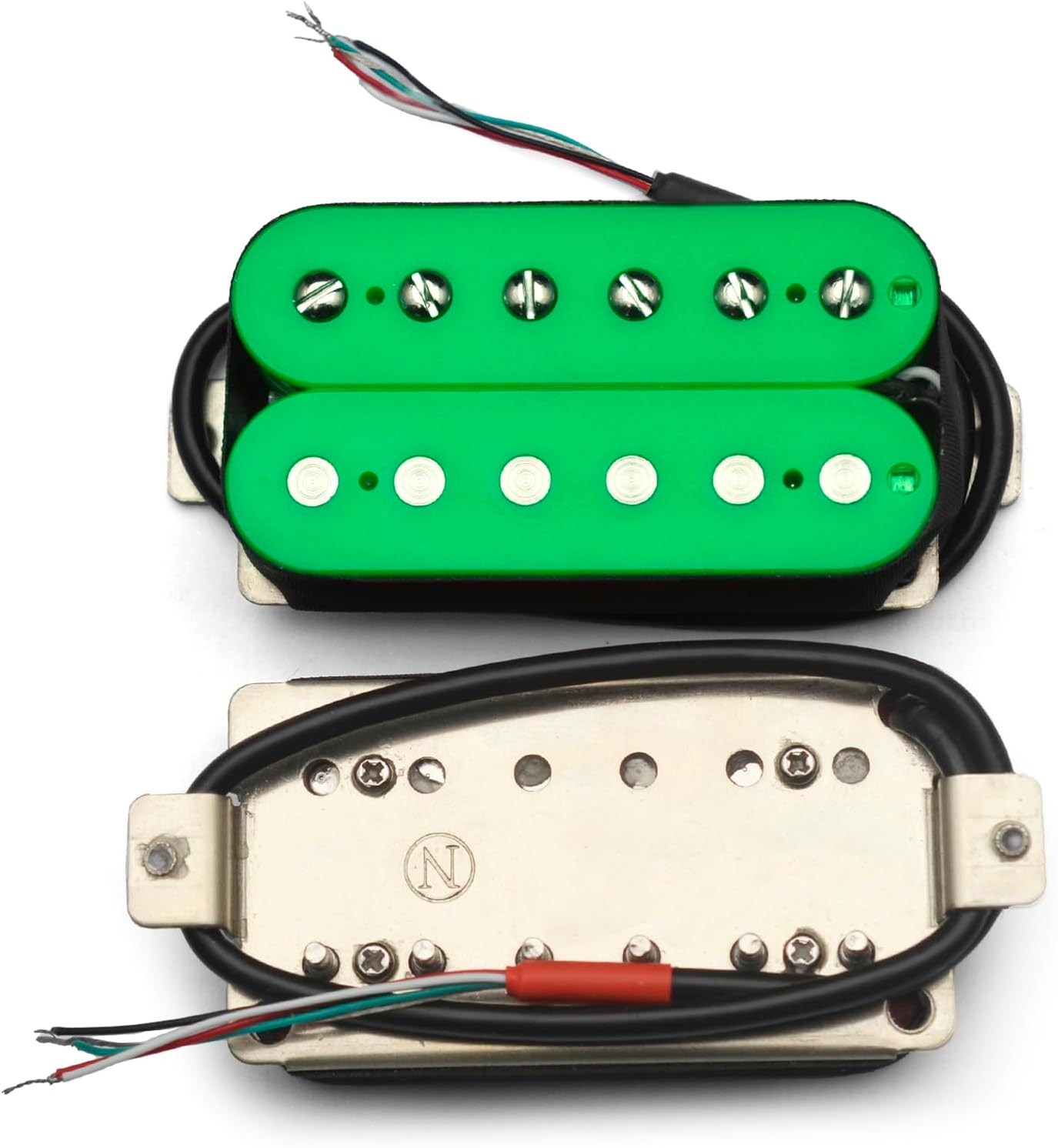 SAPHUE Alnico 5 Humbucker Pickup Double Coil Electric Guitar Pickups Set with Neck and Bridge with Prewired and Screws Parts Accessories Kit Black