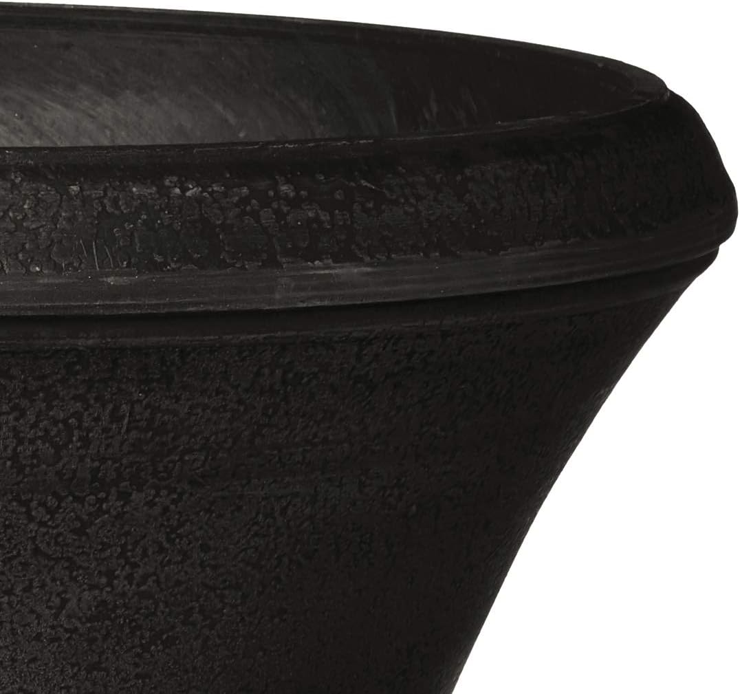 PSW HU40BK Bristol Urn Planter, 16 by 18-Inch, Black