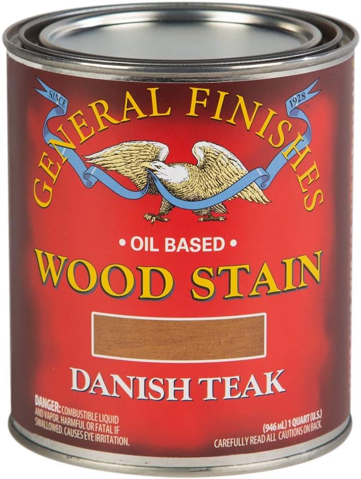 General Finishes Oil Based Penetrating Wood Stain, 1/2 Pint, American Walnut