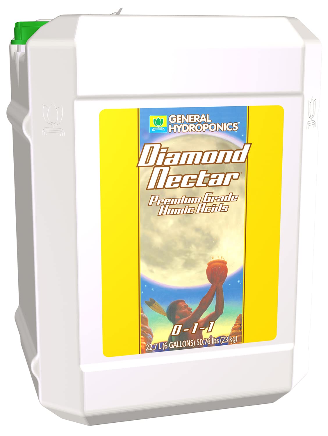 General Hydroponics GH1352 Diamond Nectar 0-1-1 Premium Grade Humic Acid for Soil, Soilless Mixes, Coco & Hydroponics, 1 Quart, Orange