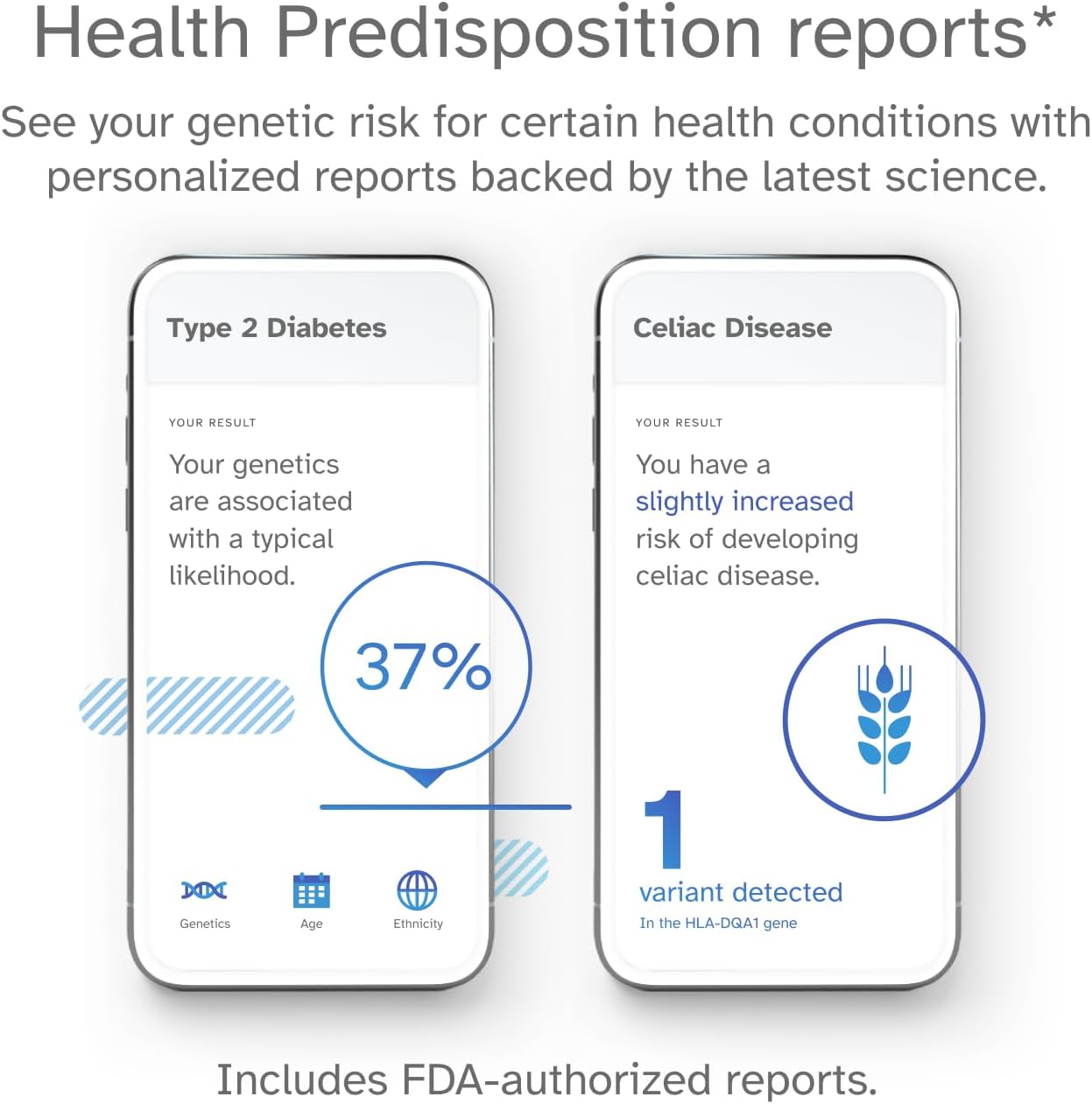 23andMe Health + Ancestry Service: DNA Test Kit, FDA-Authorized Reports, Genetic Test, Health Predispositions, Carrier Status