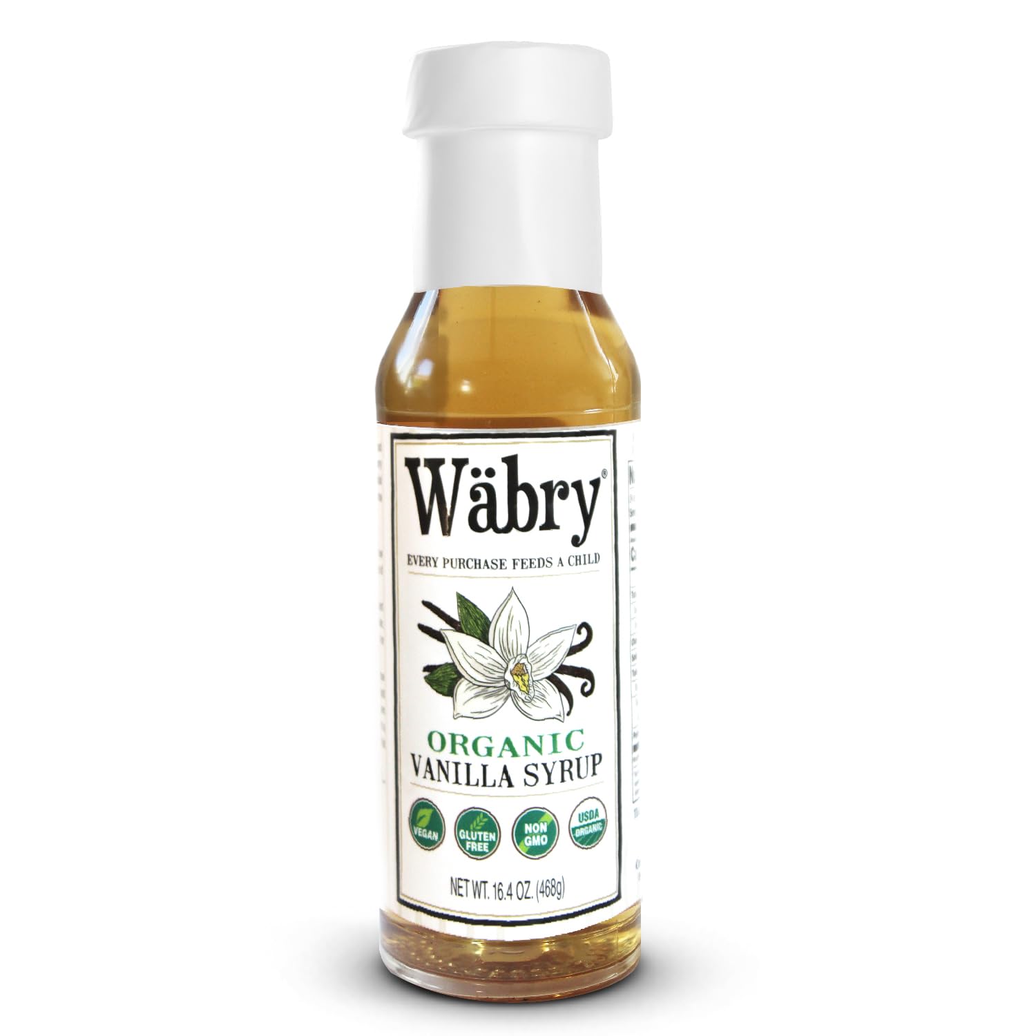 Wäbry Blueberry Syrup – 14.9oz (420g), Natural Fruit Flavor Organic Snow Cone Syrup for Drizzling on Shaved Ice, Waffles, Ice Cream & Lattes, Non-GMO, Dye-Free Vegan Syrups, 12 Servings Per Bottle
