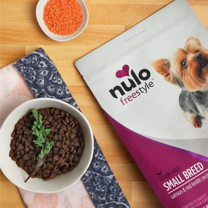 Nulo Small Breed Grain Free Dry Dog Food with BC30 Probiotic (Salmon and Red Lentils Recipe, 11b Bag)