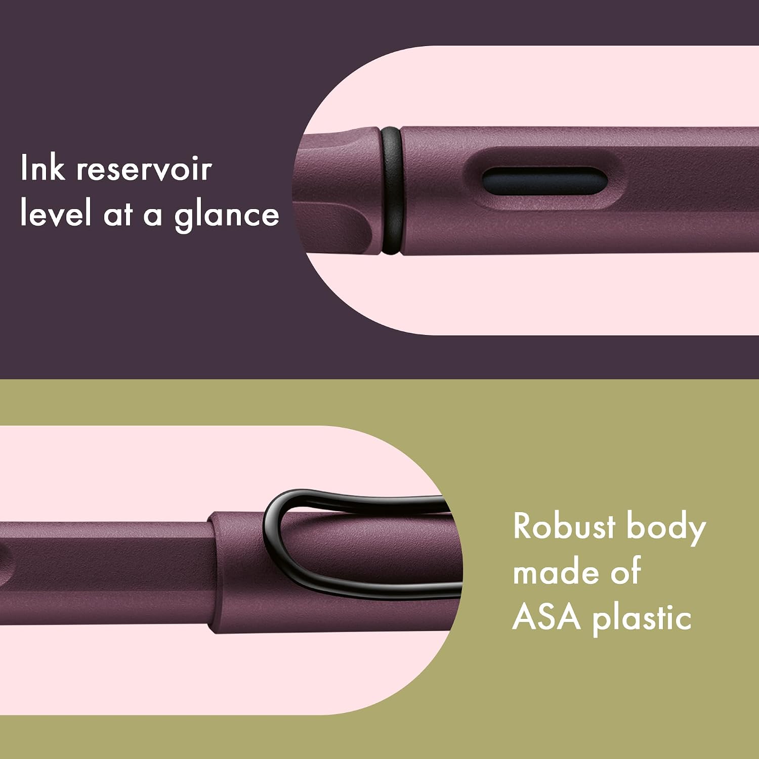 LAMY safari umbra - Fountain Pen with ergonomic grip & polished steel nib in size F - ideal for any Writing & Calligraphy - including LAMY T 10 blue cartridge - Right-Handed