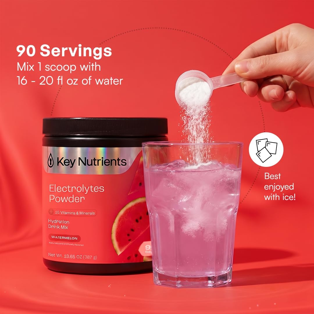 KEY NUTRIENTS Sugar Free Electrolyte Tablets, Hydration Pills, 200 Capsules