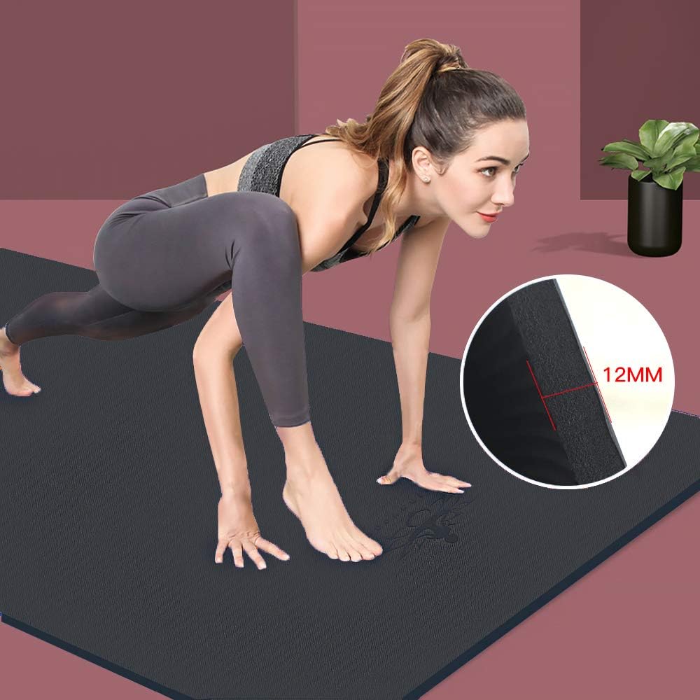 Hatha Yoga Extra Thick TPE Yoga Mat - 72"x 32" Thickness 1/2 Inch -Eco Friendly- With High Density Anti-Tear Exercise Mats For Home Gym Travel &