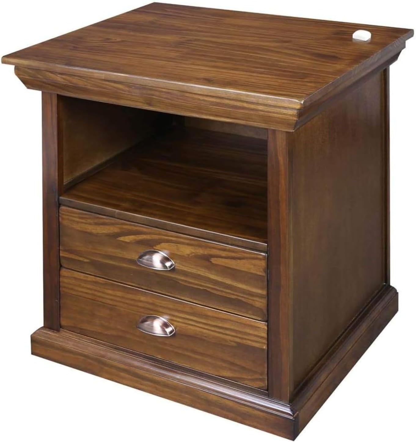 Lincoln Nightstand Mocha Concealment Furniture Hidden Storage Bedside Table Solid Wood Drawer Compartment Secure Stylish Bedroom Night Table Compact