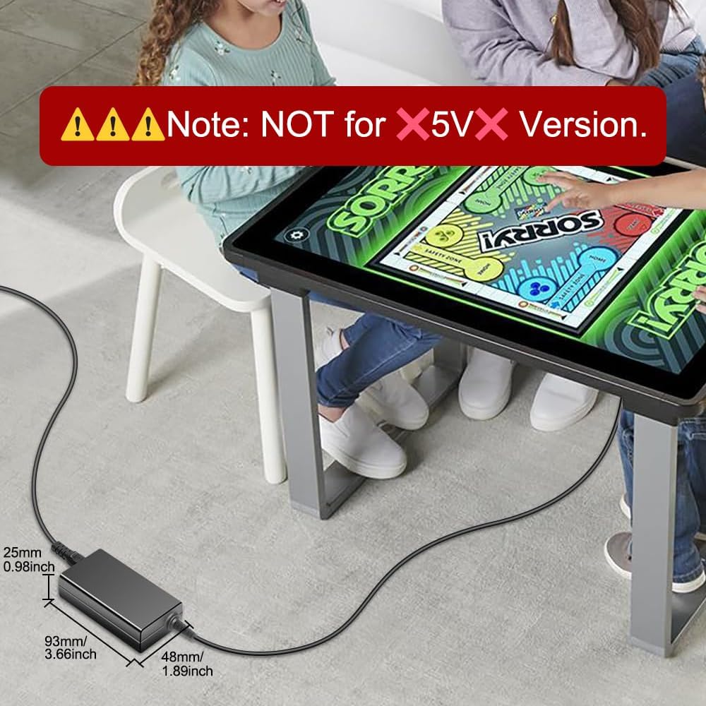 TAIFU 12V Power Cord Charger Replacement for Arcade1up Pacman Game All Riser Cocktail Table RYJ0136 RYJ0136PAU0 RYJ0136PAU1 RYJ0136PAU2 RYJ0136PAU3