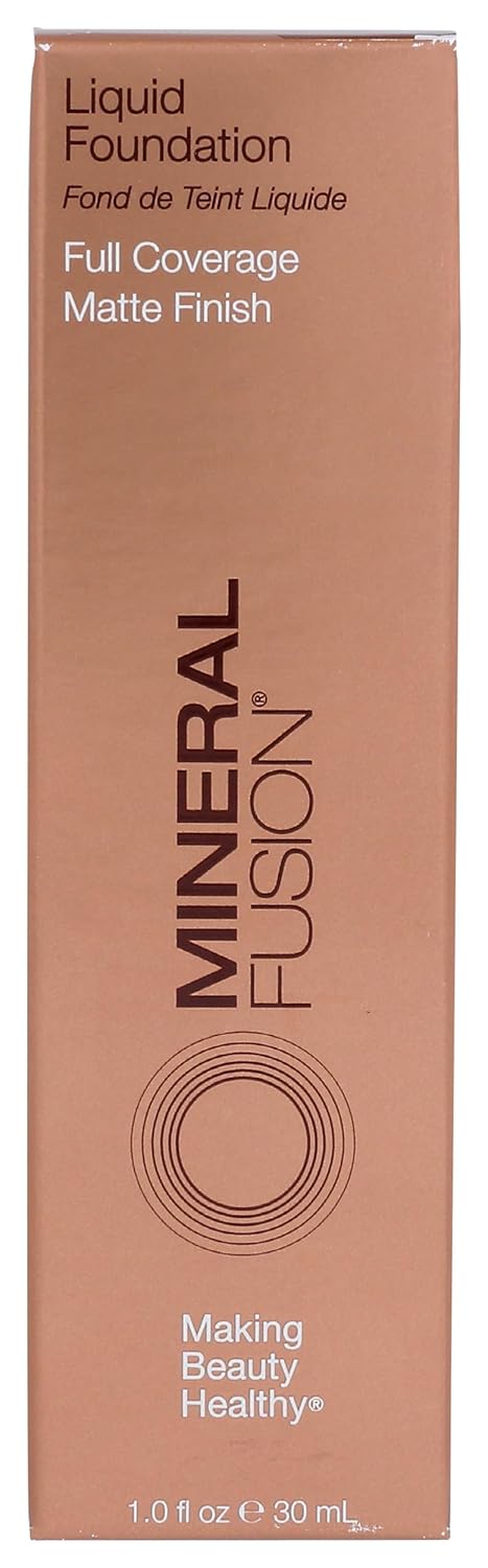 Mineral Fusion Full Coverage Liquid Foundation (Cool 1, Fair), 1 Fl Oz