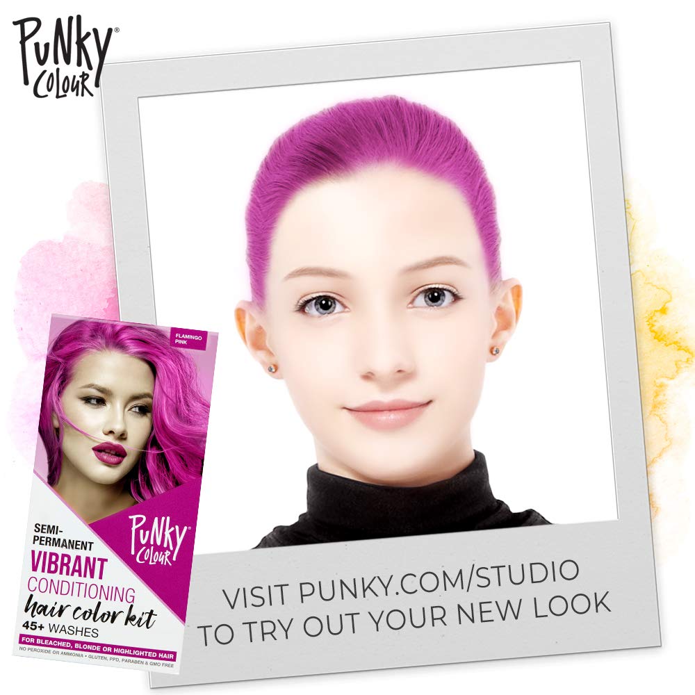 Punky Colour Box Kit Cotton Candy Semi Permanent Hair Color - Vegan, Cruelty-Free Conditioning Hair Dye, Lasts Up to 35 Washes