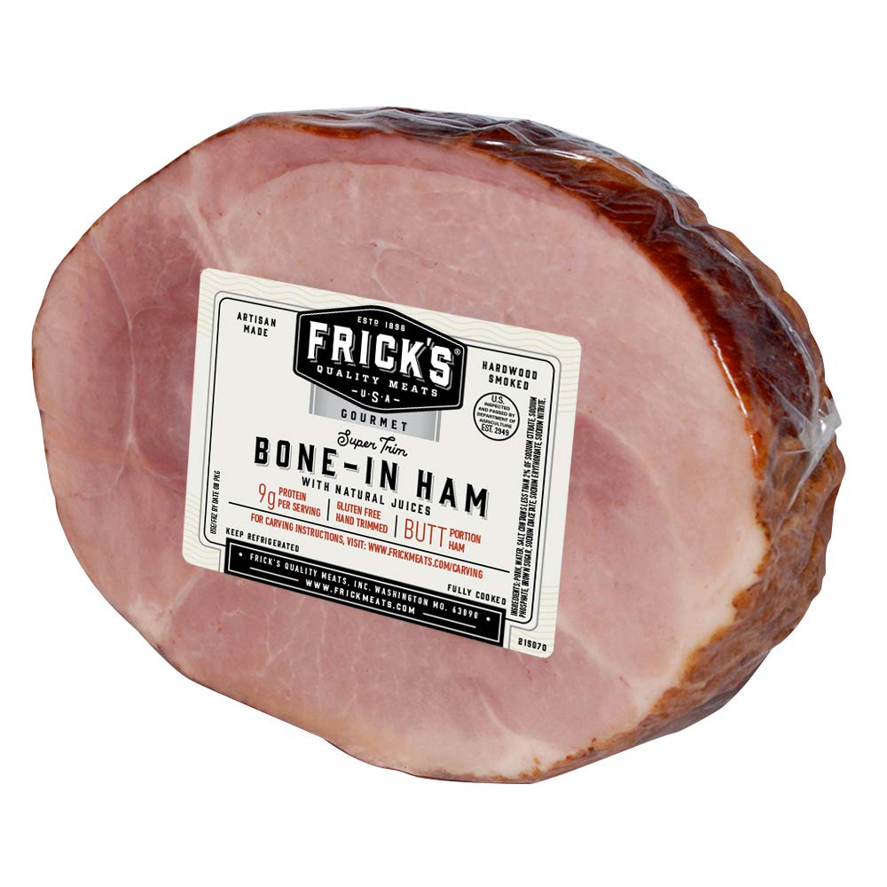 Frick's Bone-In Ham Portion, Hickory Smoked (7.5 lbs. Average Weight)