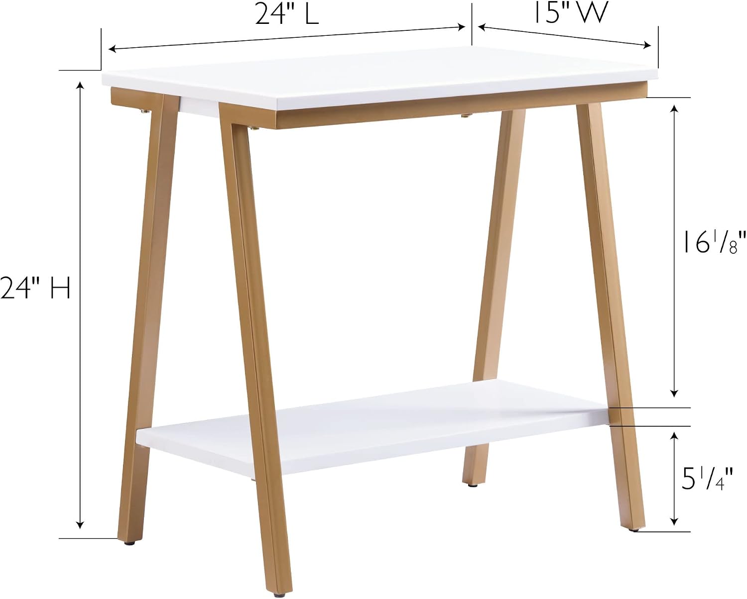 Leick Home Shield Wedge End Table, 21", Glazed Auburn