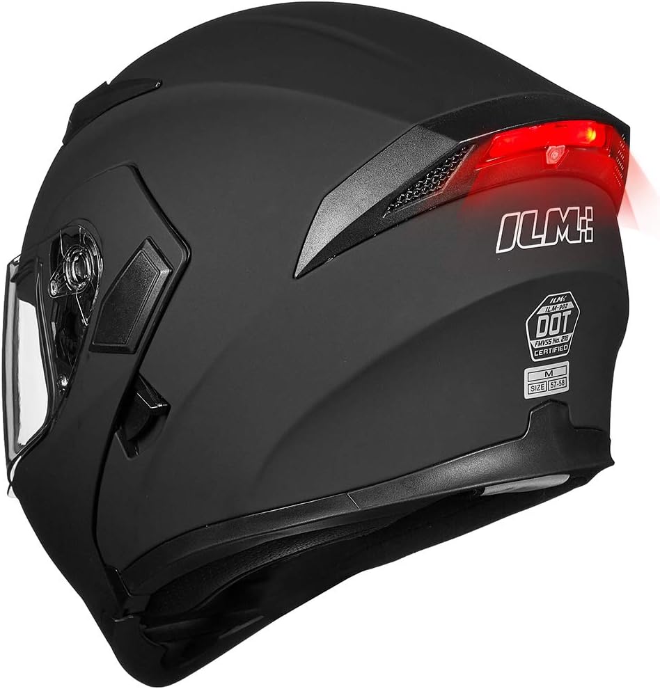 ILM Motorcycle Dual Visor Flip up Modular Full Face Helmet DOT Model 902/902L