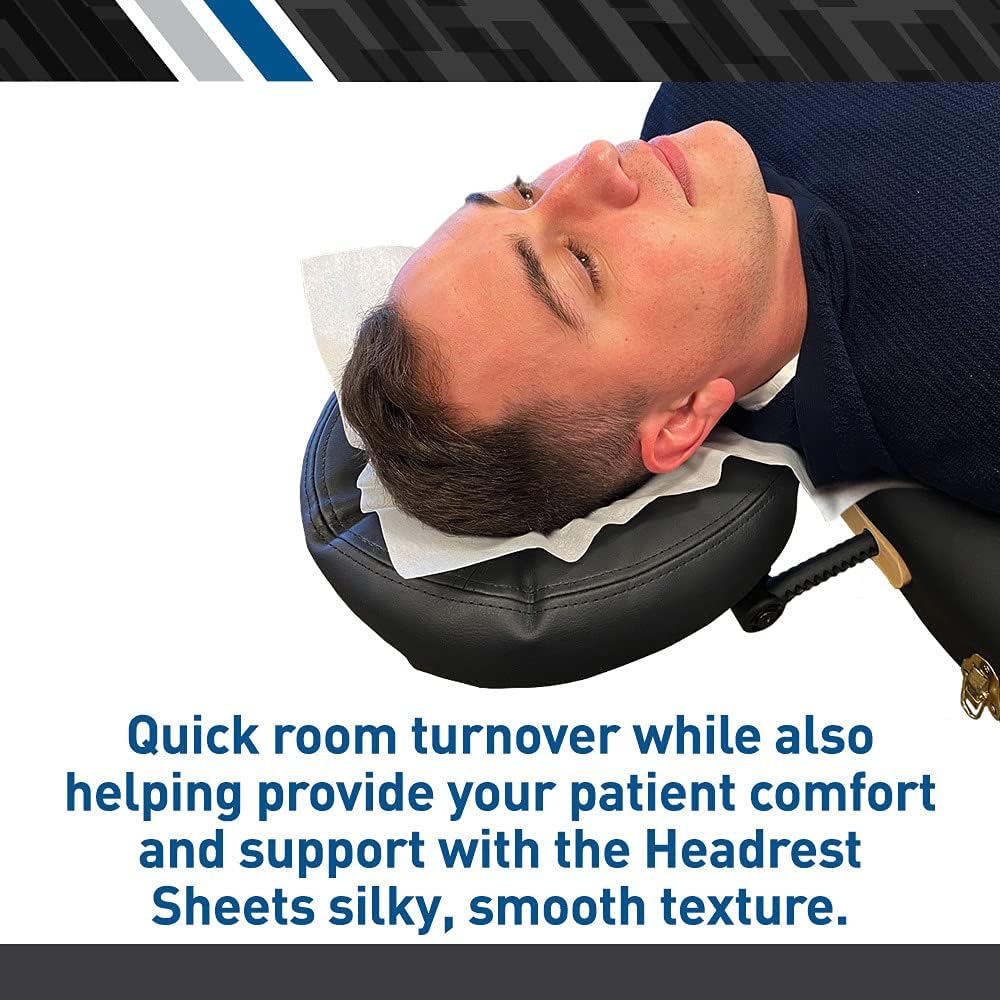 BodyMed® Premium Headrest Paper Sheets – With Slit – Disposable Medical Face Barrier – Exam Paper Sheets – Case of 1