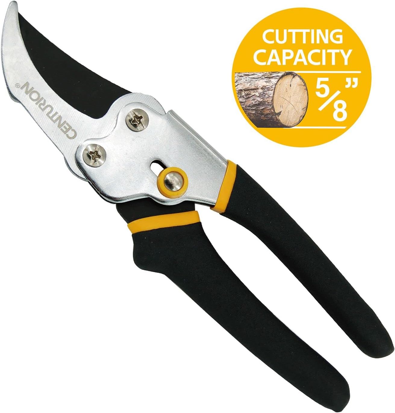Centurion 1299 8" Steel Bypass Pruning Shears, Garden Shears, Hand Pruners, Tree Trimmers