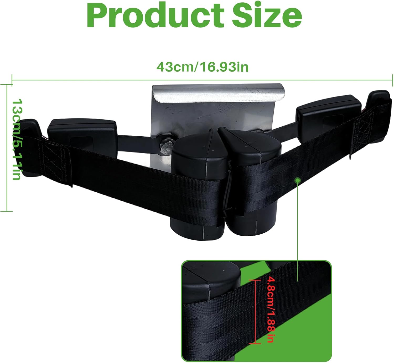 No Drilling Golf Cart Bag Holder Bracket/for 2+2 Rear Seat with Sand Bottle | Adjustable Golf Cart Bag Attachment Compatible with Evolution Golf