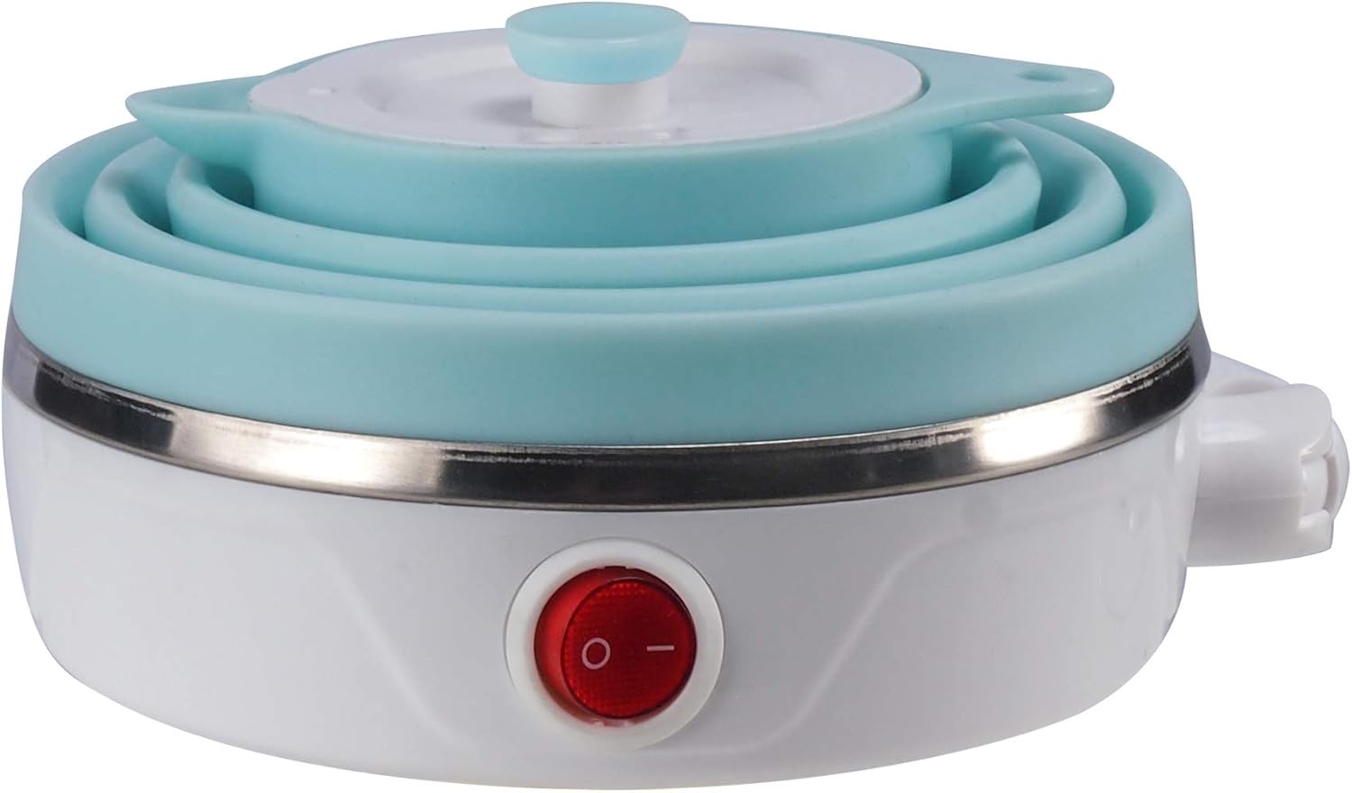 Travel Foldable Electric Kettle, Collapsible Electric Kettle Food Grade Silicone Small Pot Boiling water, Dual Voltage（600ml